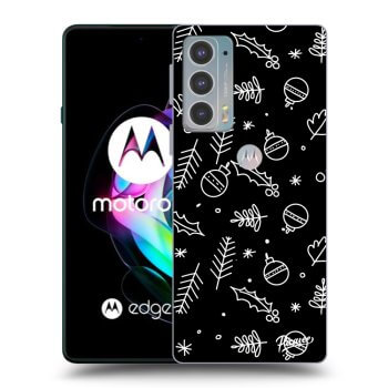 Picasee fekete szilikon tok az alábbi mobiltelefonokra Motorola Edge 20 - Mistletoe
