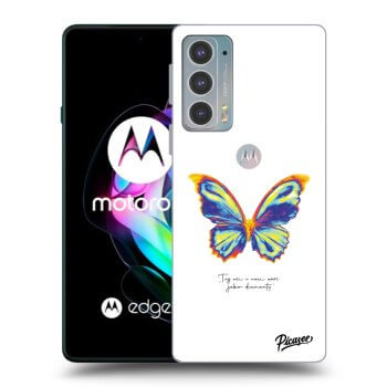 Picasee fekete szilikon tok az alábbi mobiltelefonokra Motorola Edge 20 - Diamanty White