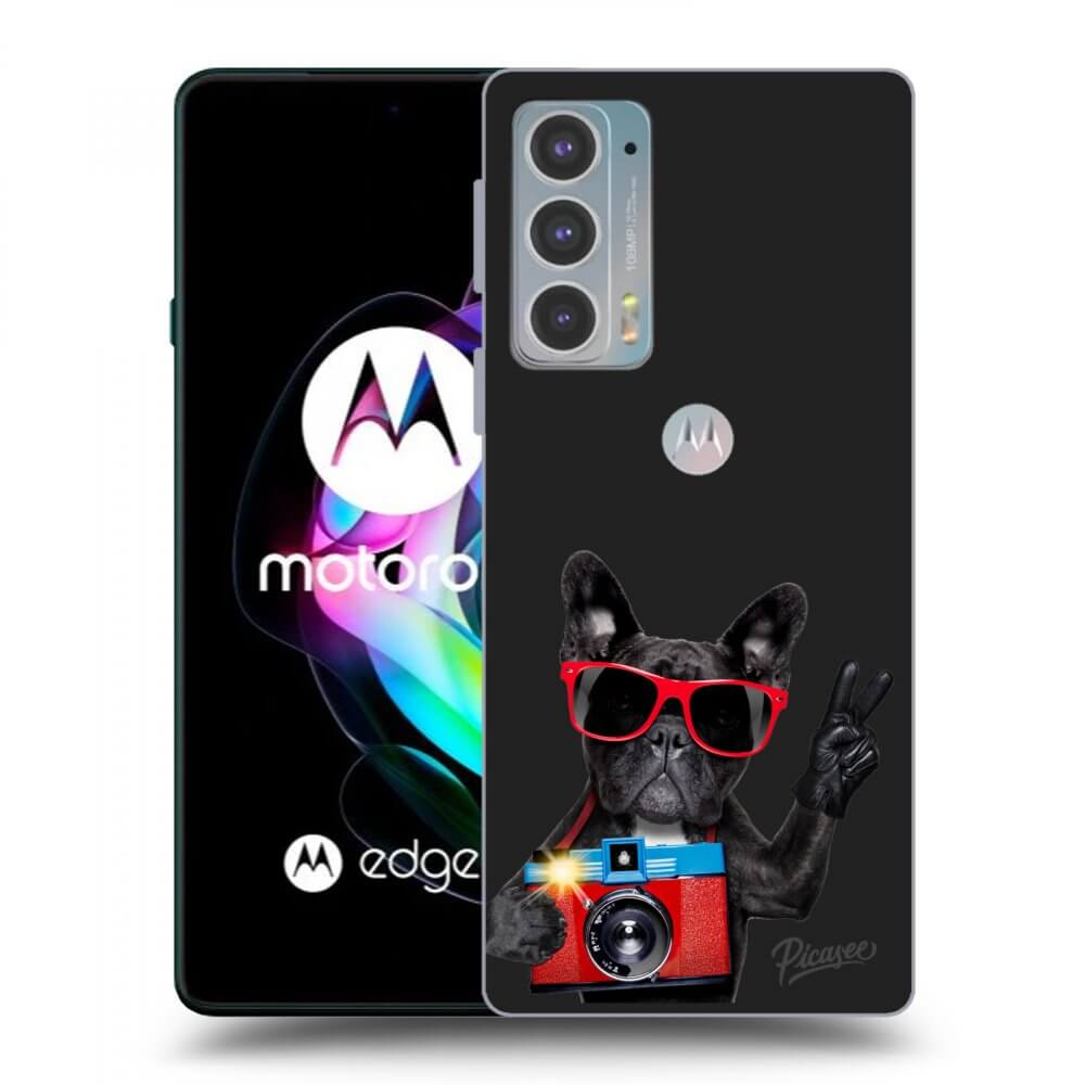 Picasee fekete szilikon tok az alábbi mobiltelefonokra Motorola Edge 20 - French Bulldog