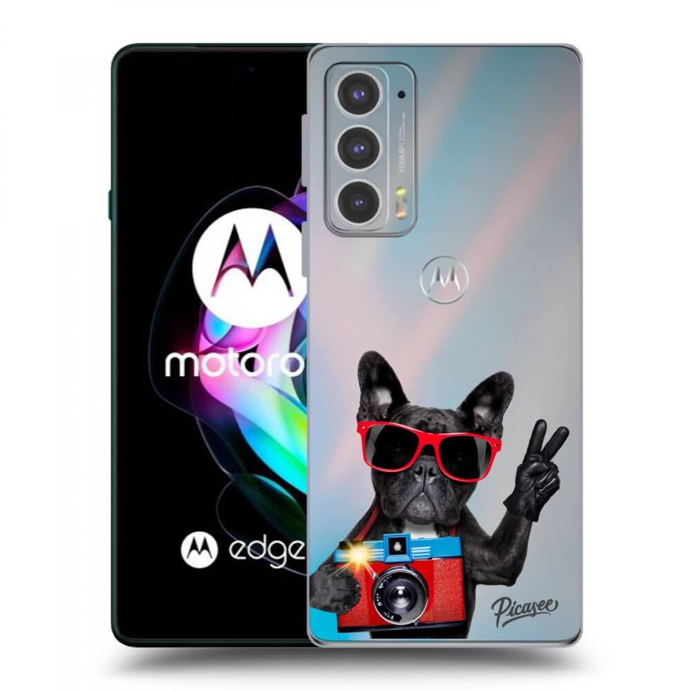 Picasee átlátszó szilikon tok az alábbi mobiltelefonokra Motorola Edge 20 - French Bulldog