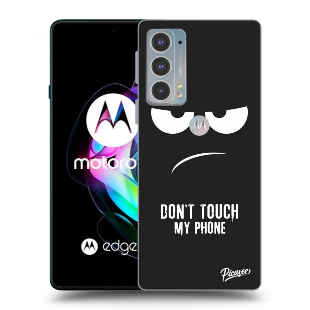 Picasee fekete szilikon tok az alábbi mobiltelefonokra Motorola Edge 20 - Don't Touch My Phone