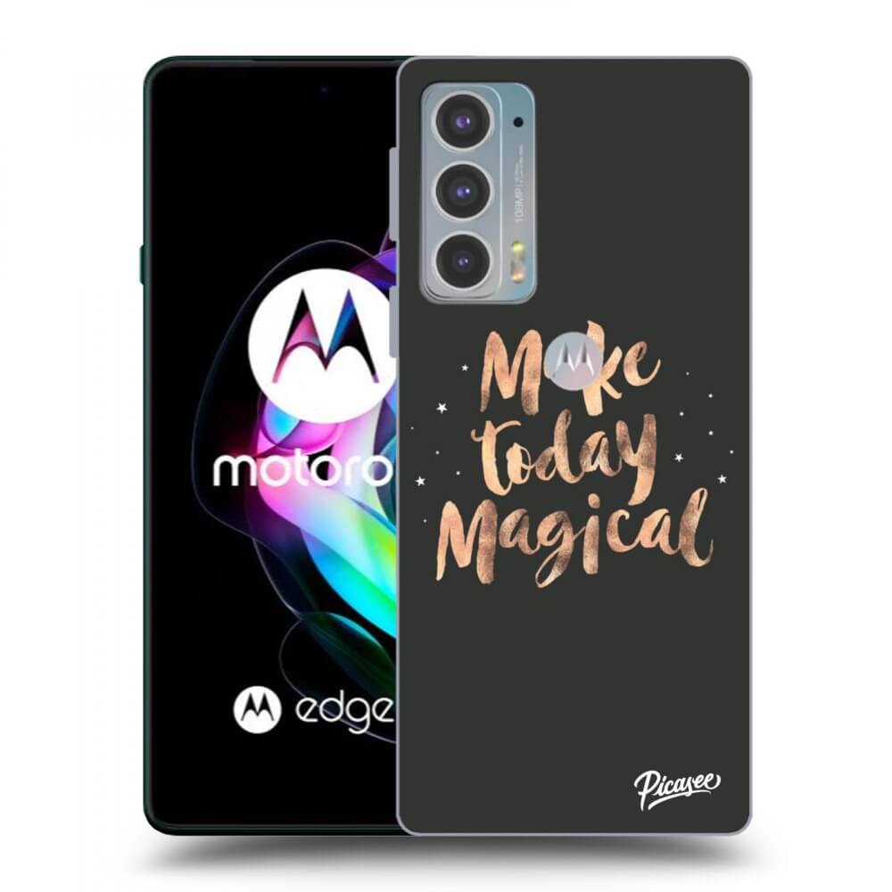 Picasee fekete szilikon tok az alábbi mobiltelefonokra Motorola Edge 20 - Make today Magical