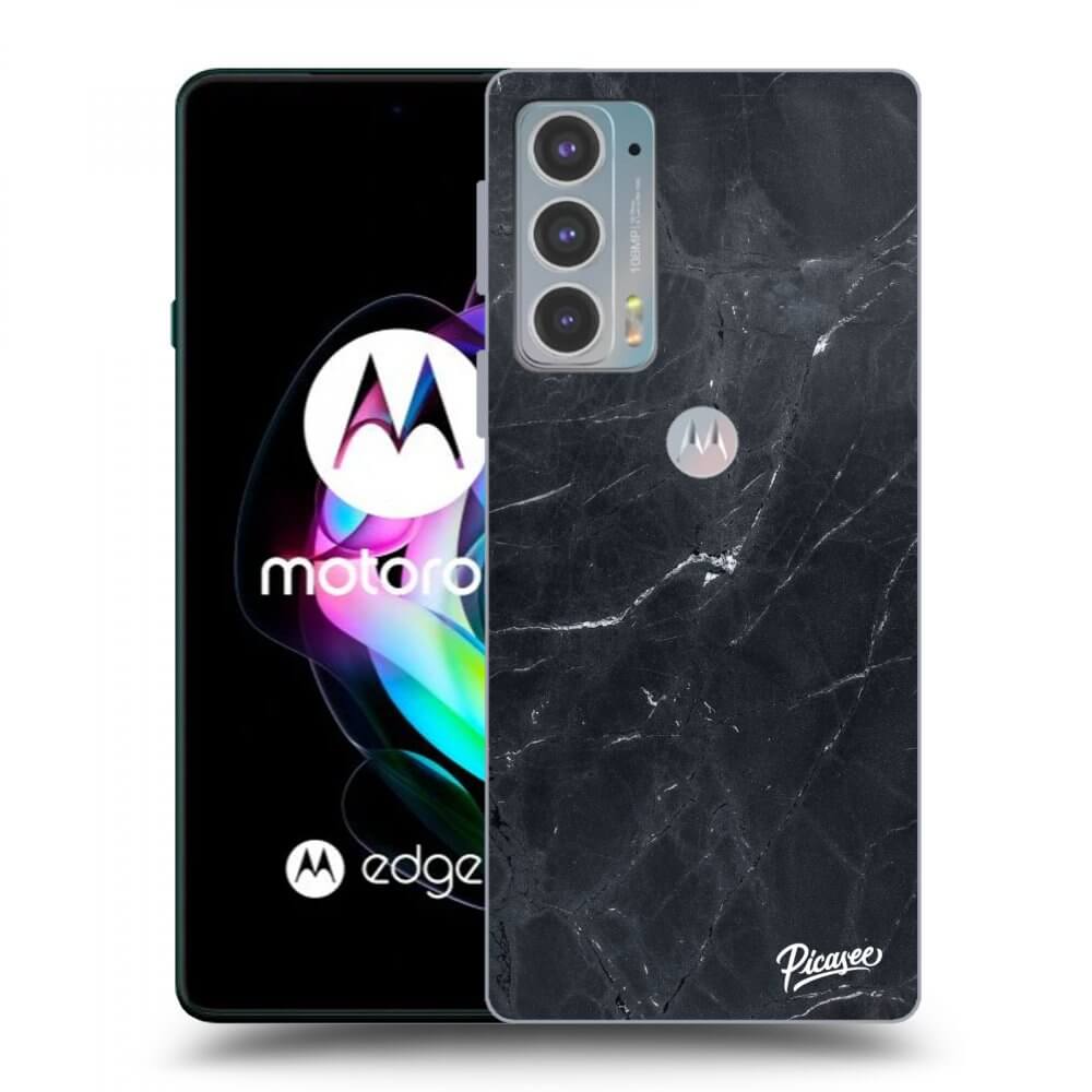 Picasee fekete szilikon tok az alábbi mobiltelefonokra Motorola Edge 20 - Black marble