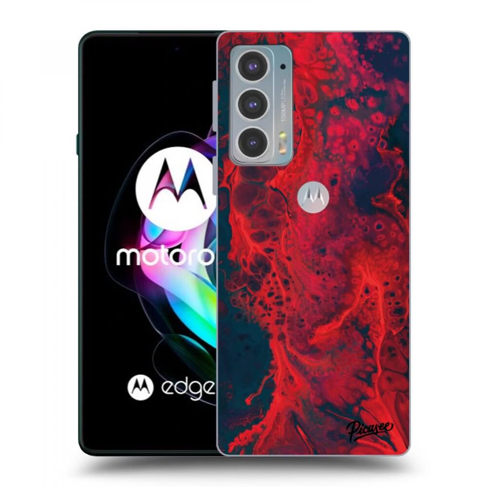 Picasee átlátszó szilikon tok az alábbi mobiltelefonokra Motorola Edge 20 - Organic red