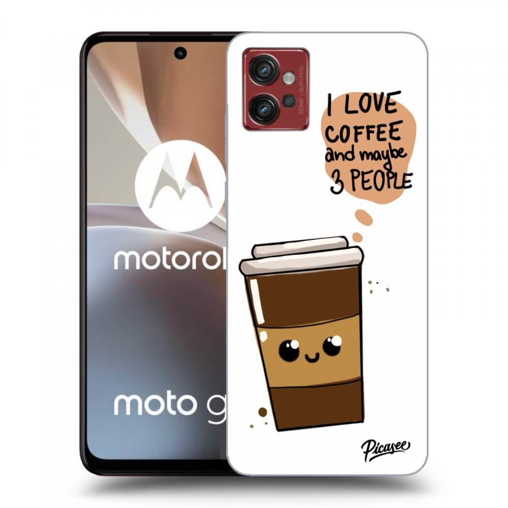 Picasee fekete szilikon tok az alábbi mobiltelefonokra Motorola Moto G32 - Cute coffee
