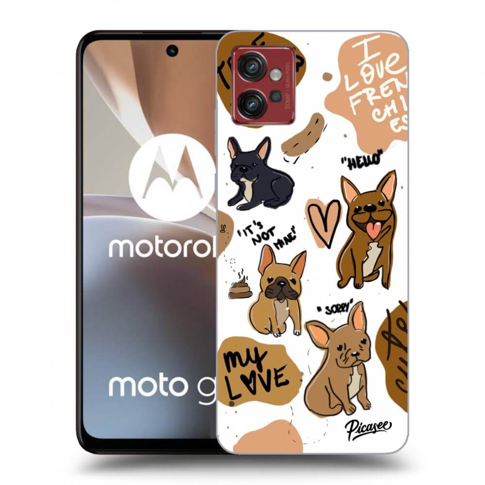 Picasee fekete szilikon tok az alábbi mobiltelefonokra Motorola Moto G32 - Frenchies