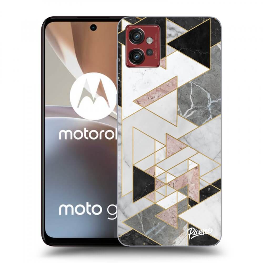 Picasee fekete szilikon tok az alábbi mobiltelefonokra Motorola Moto G32 - Light geometry