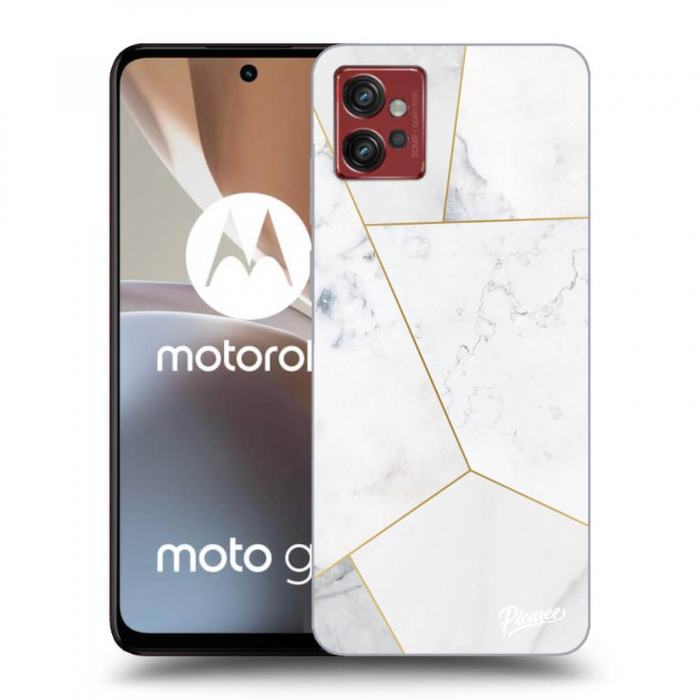 Picasee átlátszó szilikon tok az alábbi mobiltelefonokra Motorola Moto G32 - White tile