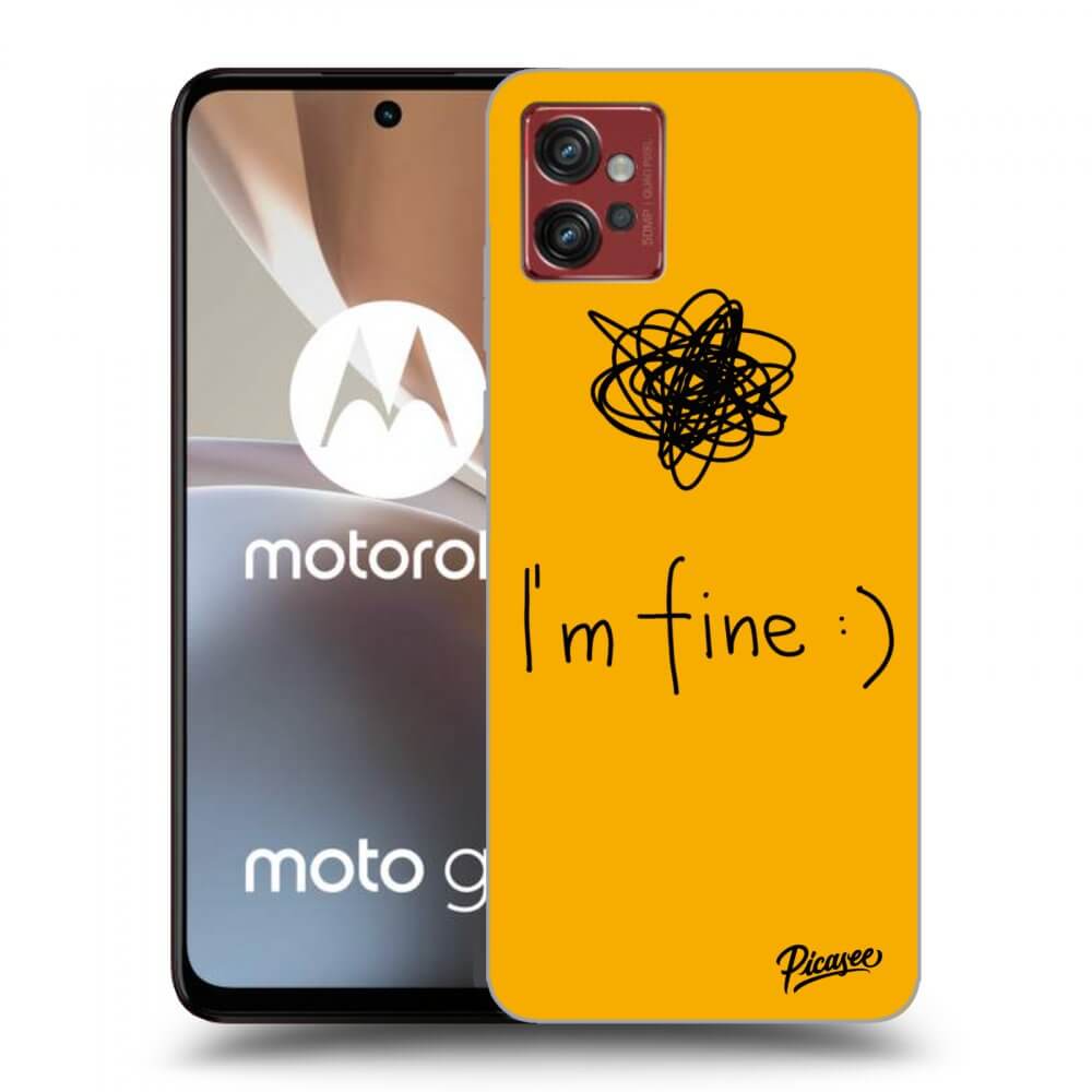 Picasee fekete szilikon tok az alábbi mobiltelefonokra Motorola Moto G32 - I am fine