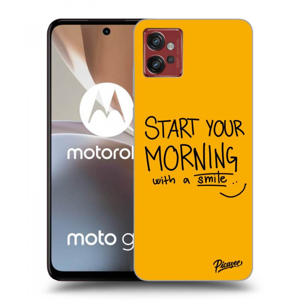 Picasee fekete szilikon tok az alábbi mobiltelefonokra Motorola Moto G32 - Smile