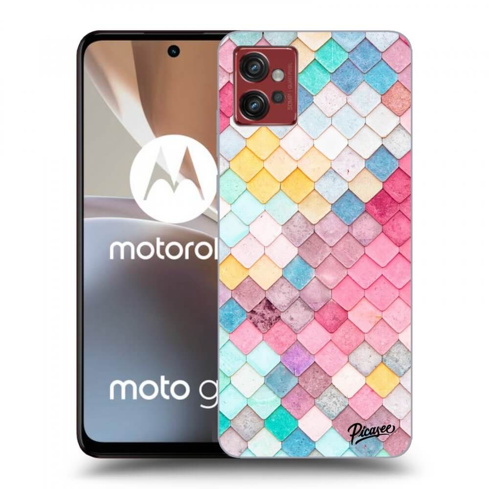Picasee fekete szilikon tok az alábbi mobiltelefonokra Motorola Moto G32 - Colorful roof