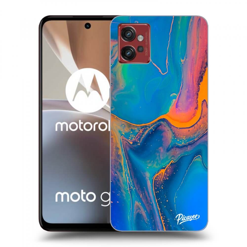 Picasee fekete szilikon tok az alábbi mobiltelefonokra Motorola Moto G32 - Rainbow