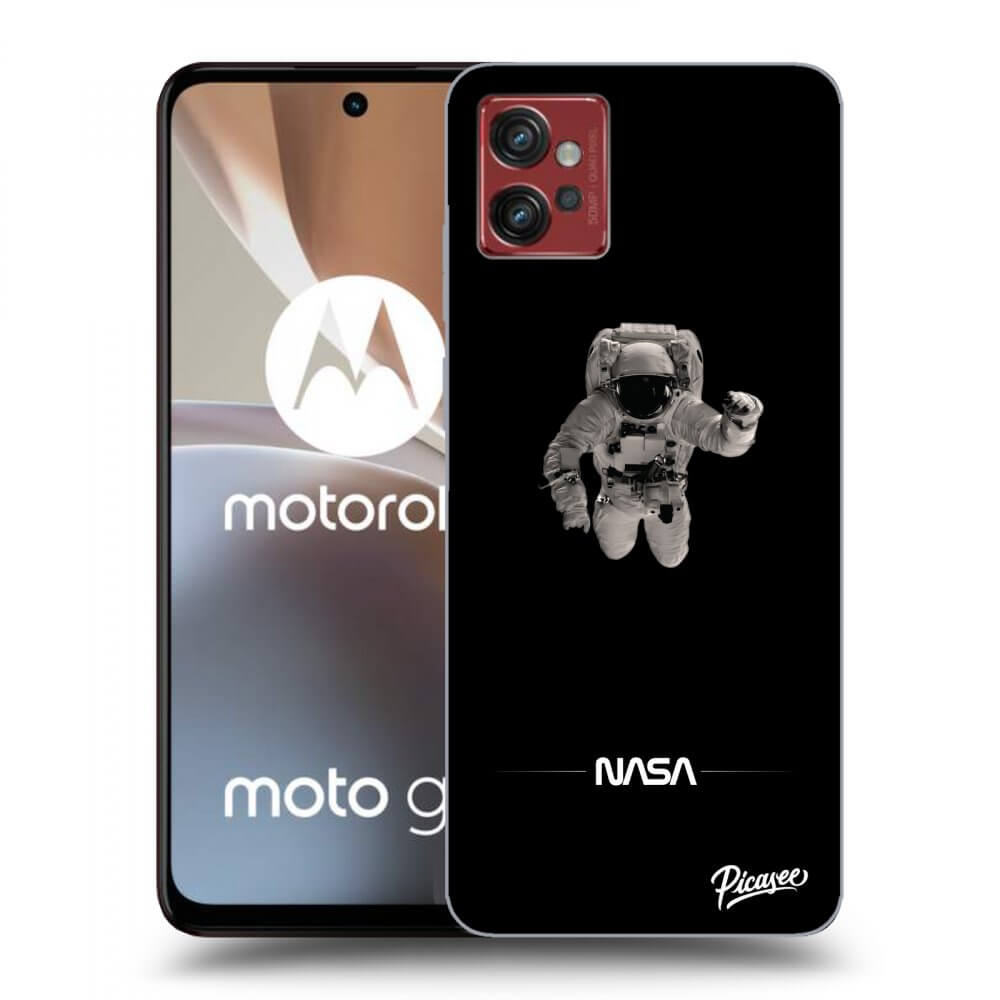 Picasee fekete szilikon tok az alábbi mobiltelefonokra Motorola Moto G32 - Astronaut Minimal
