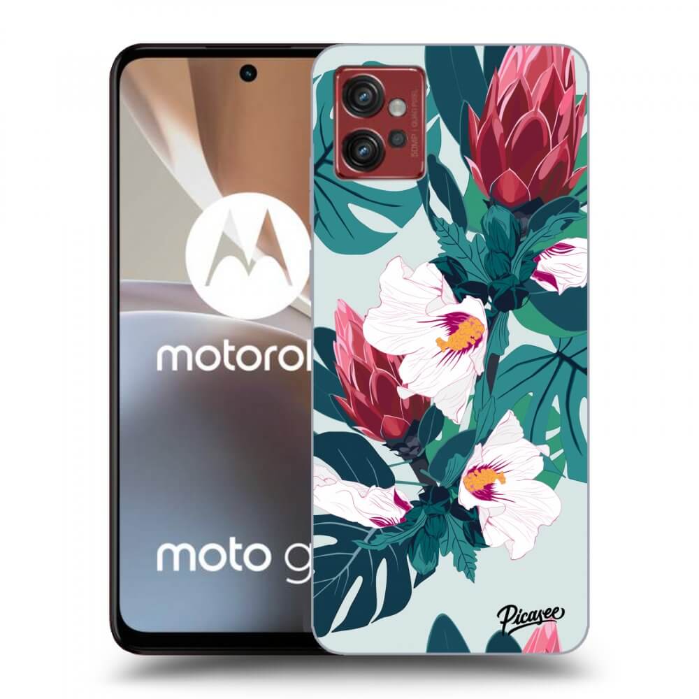 Picasee fekete szilikon tok az alábbi mobiltelefonokra Motorola Moto G32 - Rhododendron