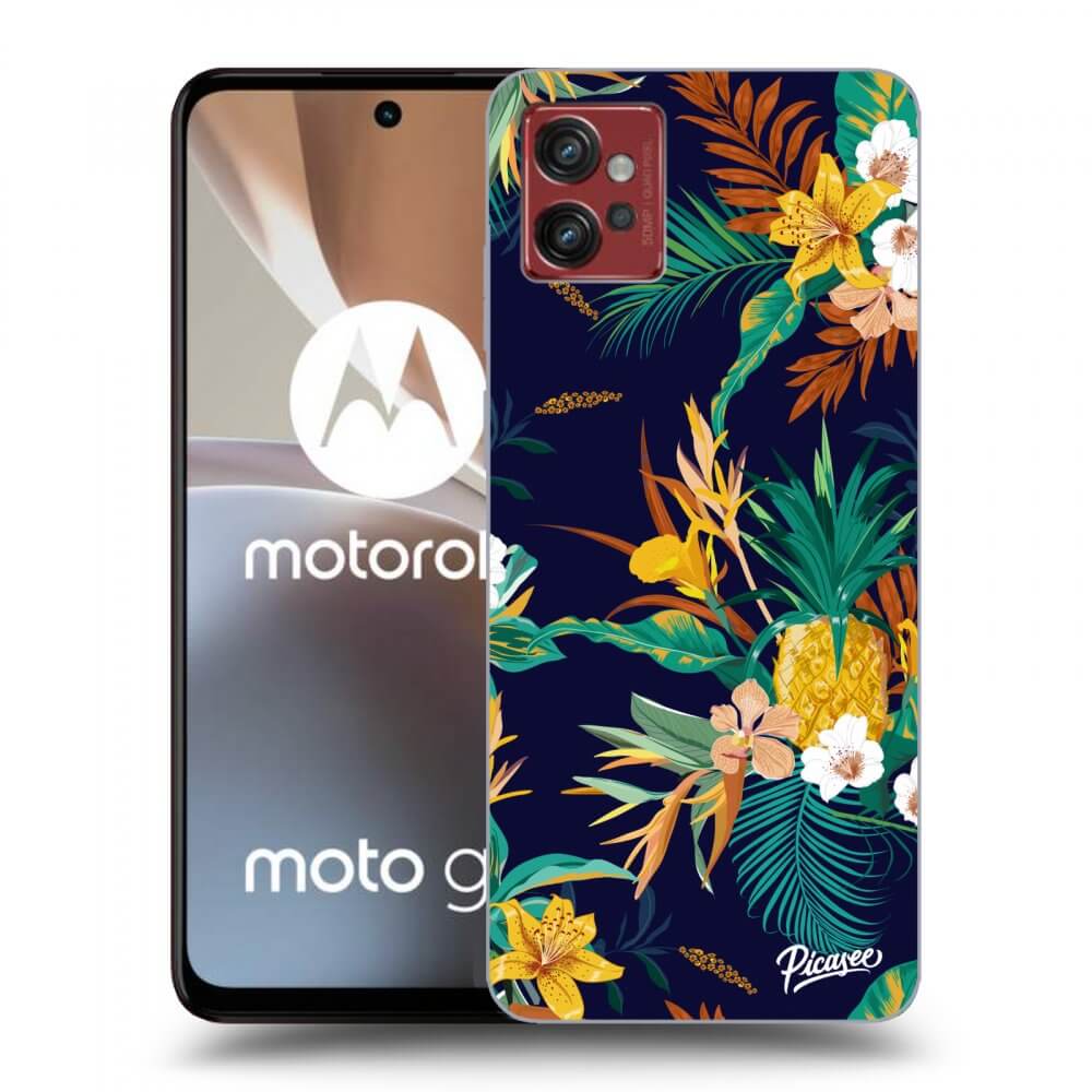 Picasee fekete szilikon tok az alábbi mobiltelefonokra Motorola Moto G32 - Pineapple Color