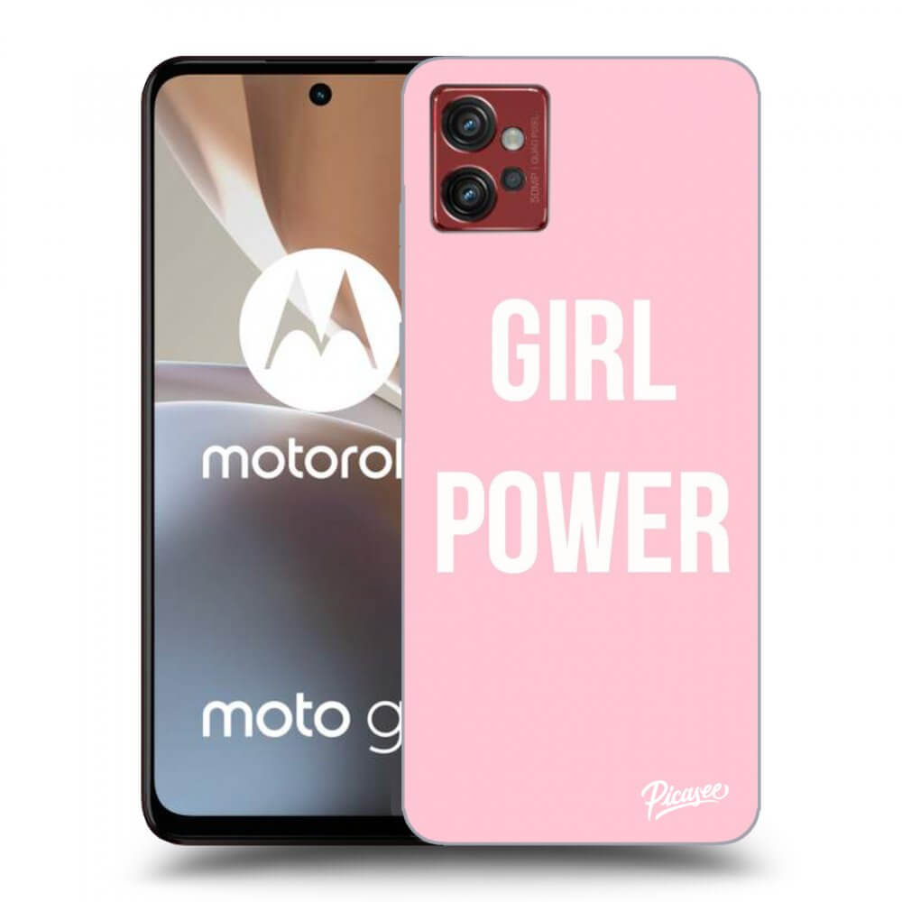 Picasee fekete szilikon tok az alábbi mobiltelefonokra Motorola Moto G32 - Girl power