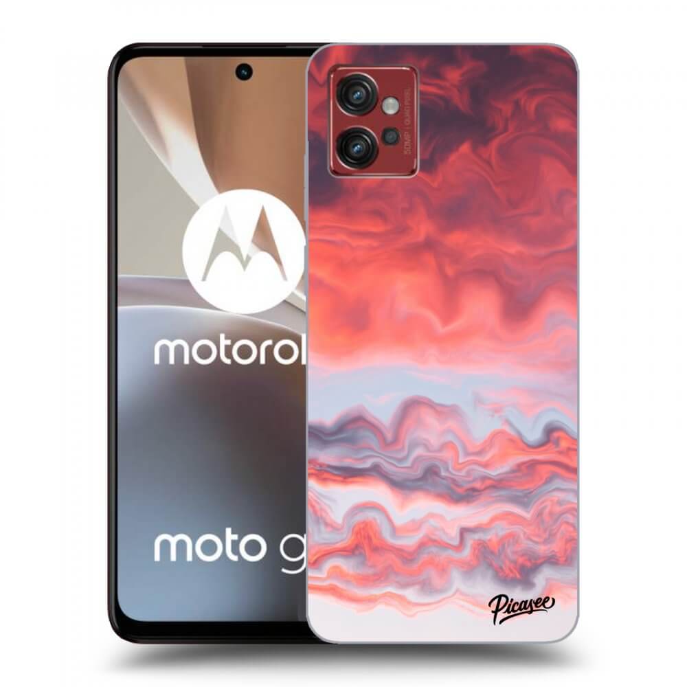 Picasee fekete szilikon tok az alábbi mobiltelefonokra Motorola Moto G32 - Sunset