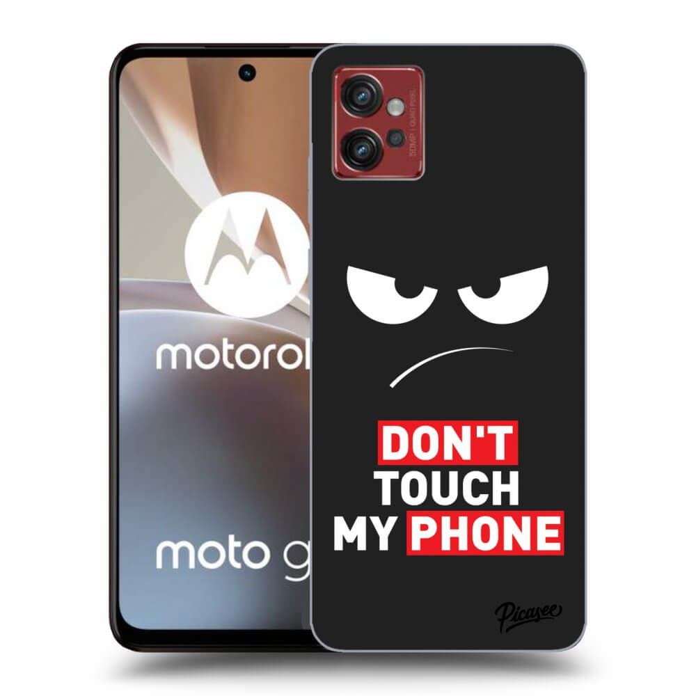 Picasee fekete szilikon tok az alábbi mobiltelefonokra Motorola Moto G32 - Angry Eyes - Transparent