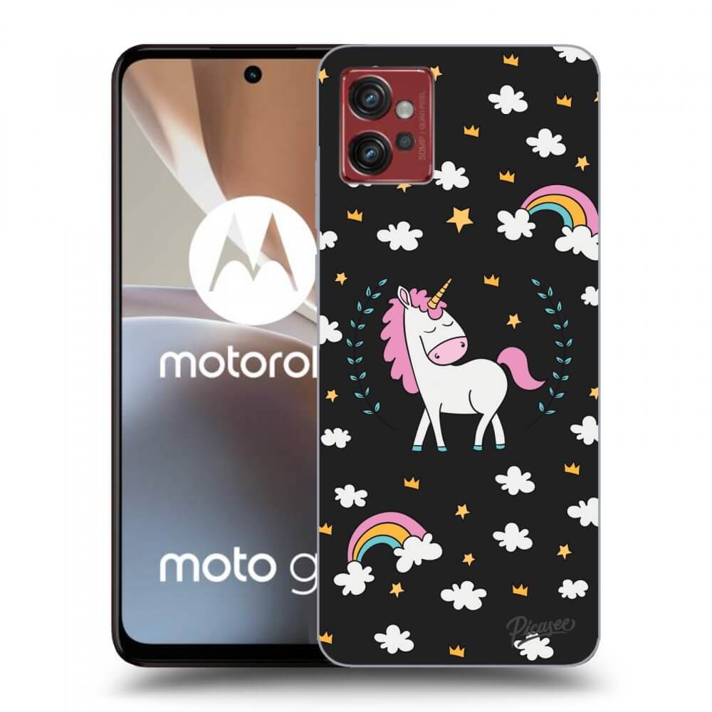 Picasee fekete szilikon tok az alábbi mobiltelefonokra Motorola Moto G32 - Unicorn star heaven