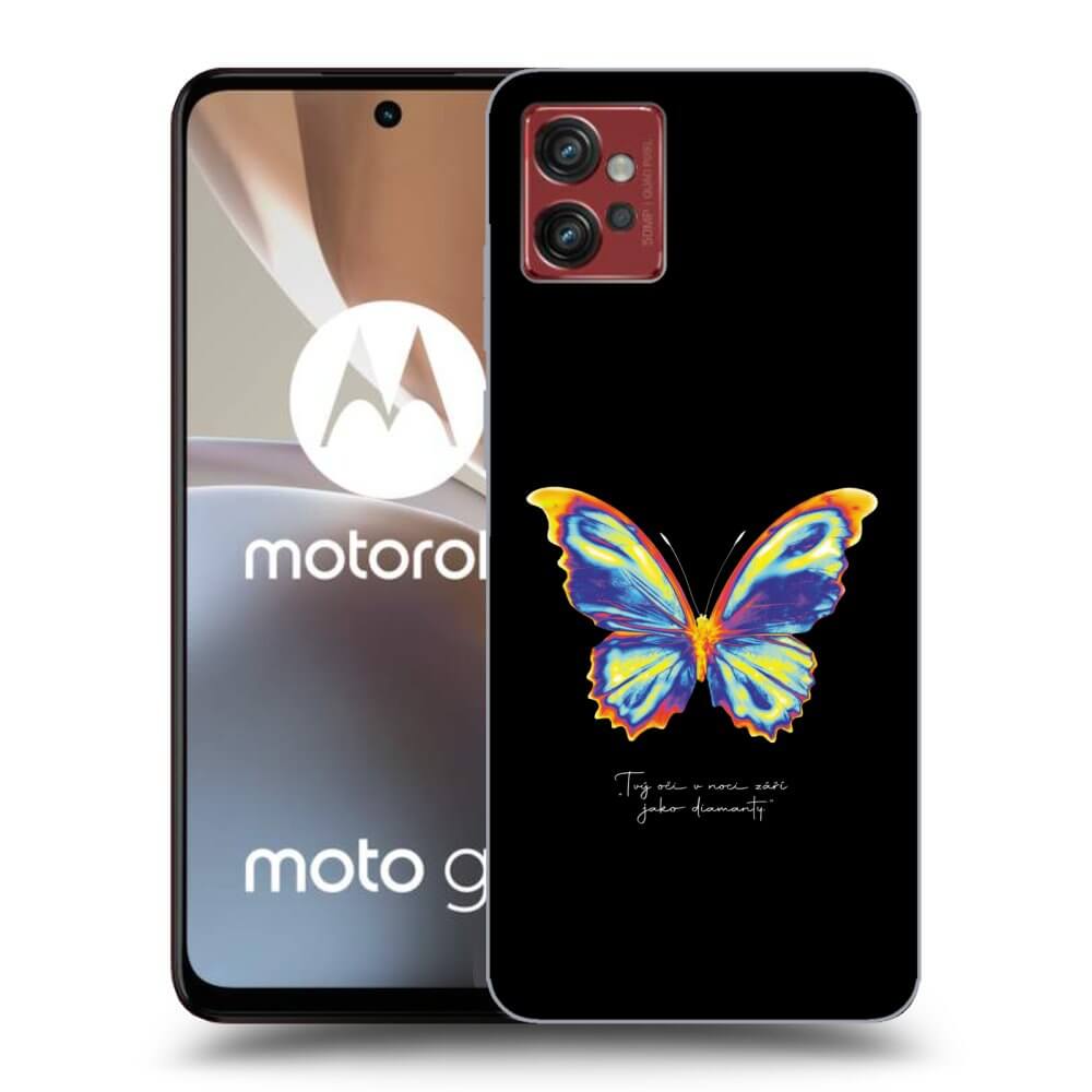Picasee fekete szilikon tok az alábbi mobiltelefonokra Motorola Moto G32 - Diamanty Black
