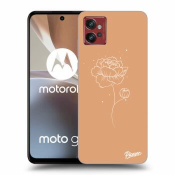 Picasee fekete szilikon tok az alábbi mobiltelefonokra Motorola Moto G32 - Peonies