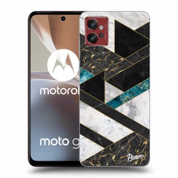 Picasee fekete szilikon tok az alábbi mobiltelefonokra Motorola Moto G32 - Dark geometry