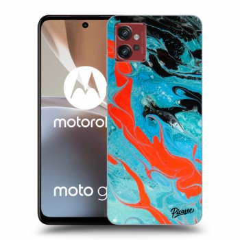 Picasee fekete szilikon tok az alábbi mobiltelefonokra Motorola Moto G32 - Blue Magma