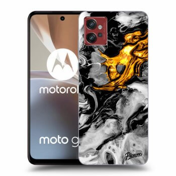 Picasee átlátszó szilikon tok az alábbi mobiltelefonokra Motorola Moto G32 - Black Gold 2