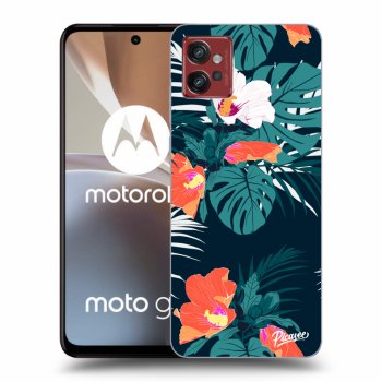 Picasee fekete szilikon tok az alábbi mobiltelefonokra Motorola Moto G32 - Monstera Color
