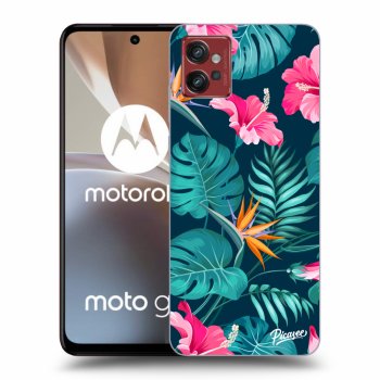 Picasee átlátszó szilikon tok az alábbi mobiltelefonokra Motorola Moto G32 - Pink Monstera