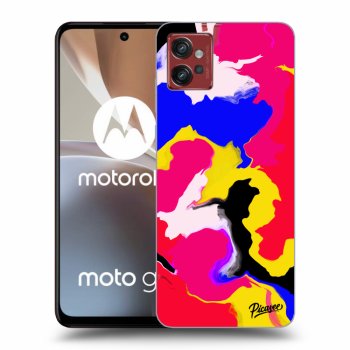 Picasee fekete szilikon tok az alábbi mobiltelefonokra Motorola Moto G32 - Watercolor