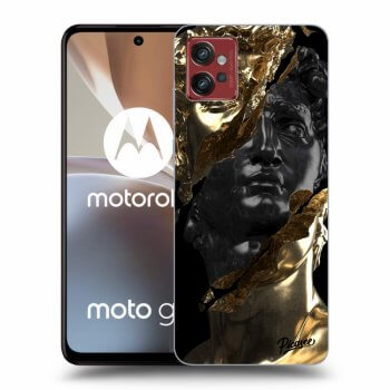 Picasee fekete szilikon tok az alábbi mobiltelefonokra Motorola Moto G32 - Gold - Black