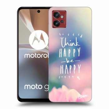 Picasee fekete szilikon tok az alábbi mobiltelefonokra Motorola Moto G32 - Think happy be happy