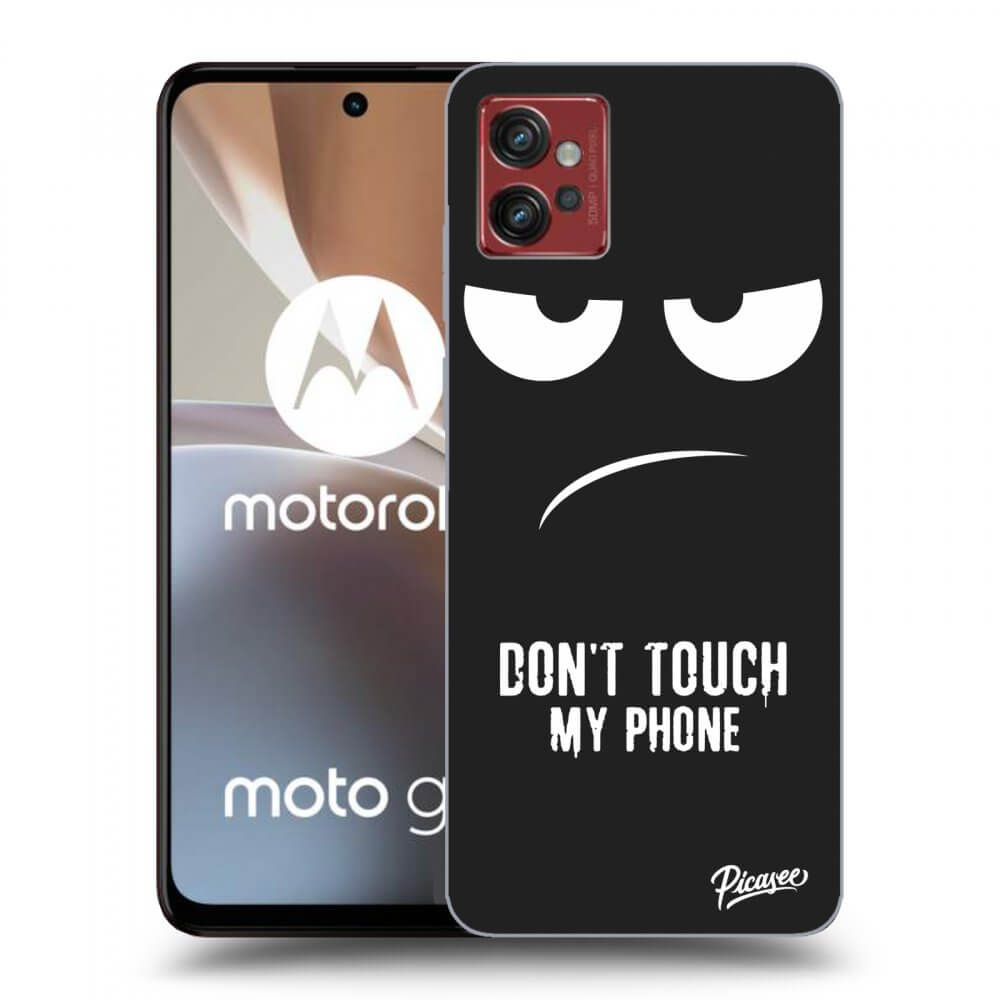 Picasee fekete szilikon tok az alábbi mobiltelefonokra Motorola Moto G32 - Don't Touch My Phone