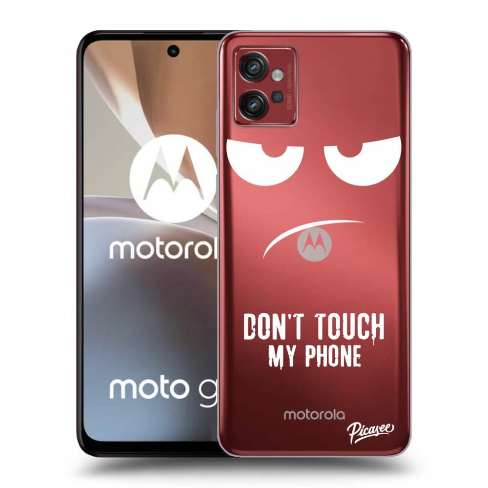 Picasee átlátszó szilikon tok az alábbi mobiltelefonokra Motorola Moto G32 - Don't Touch My Phone