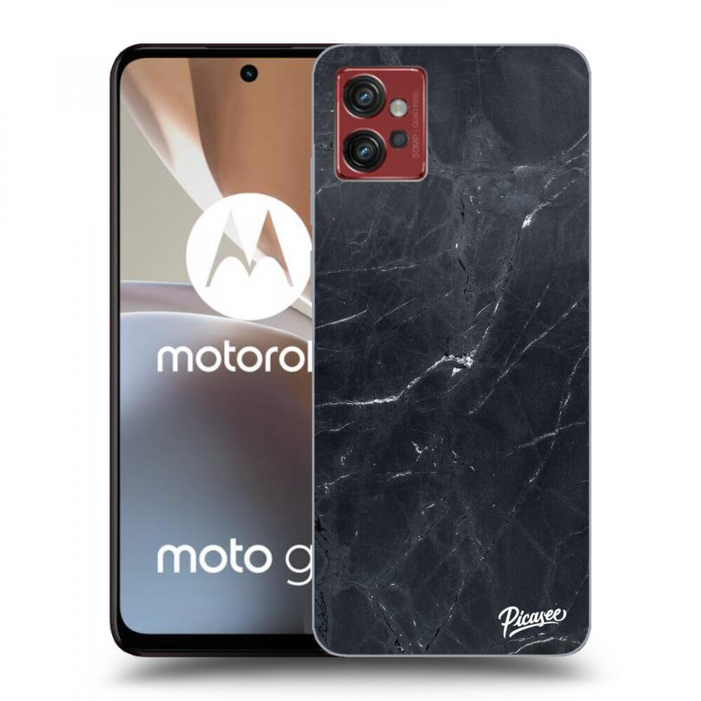 Picasee átlátszó szilikon tok az alábbi mobiltelefonokra Motorola Moto G32 - Black marble