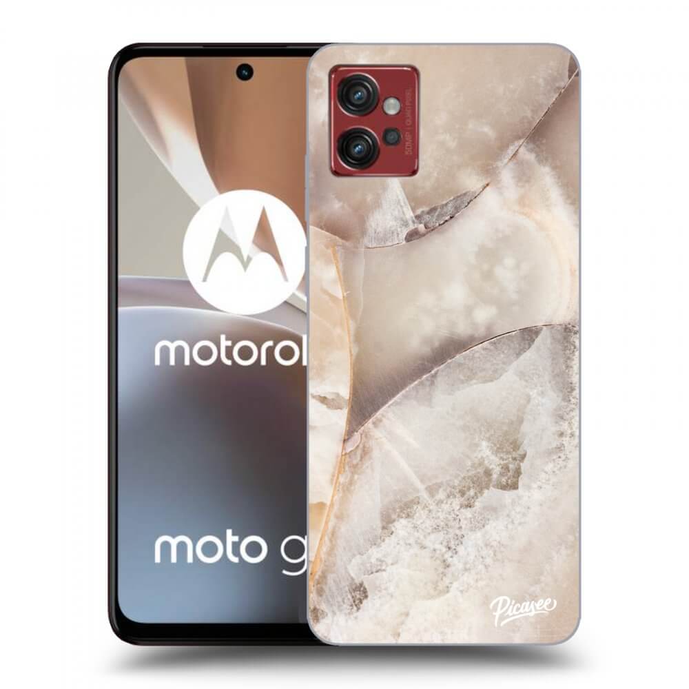 Picasee átlátszó szilikon tok az alábbi mobiltelefonokra Motorola Moto G32 - Cream marble