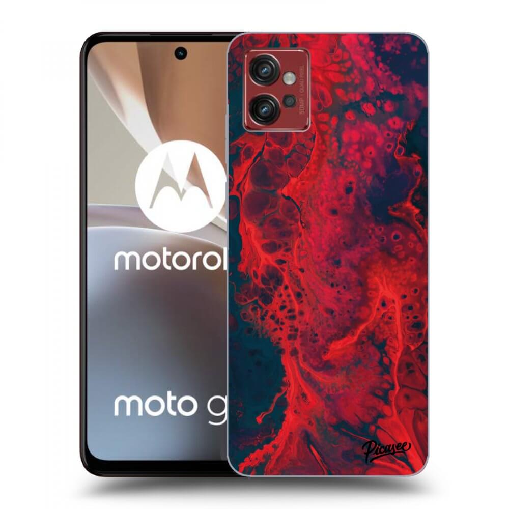 Picasee átlátszó szilikon tok az alábbi mobiltelefonokra Motorola Moto G32 - Organic red