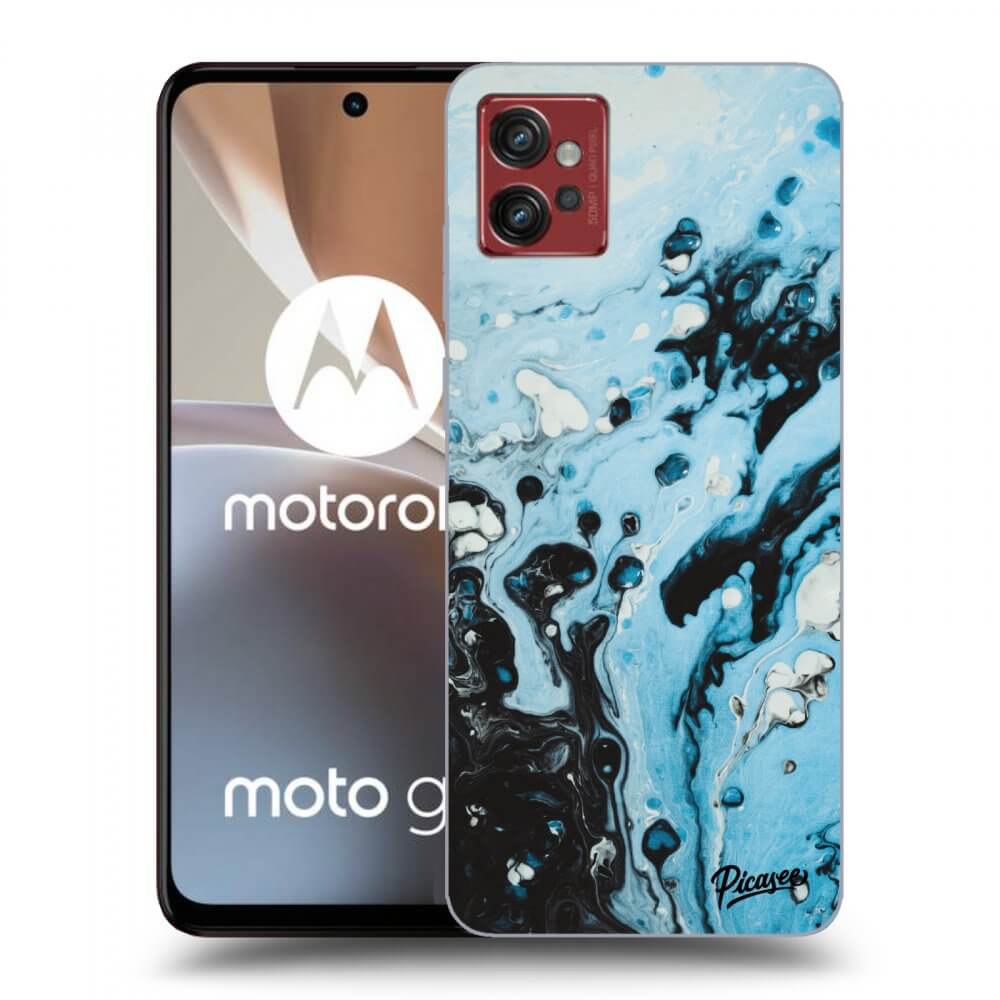 Picasee fekete szilikon tok az alábbi mobiltelefonokra Motorola Moto G32 - Organic blue