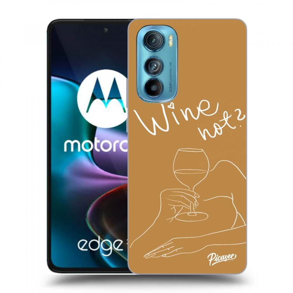 Picasee fekete szilikon tok az alábbi mobiltelefonokra Motorola Edge 30 - Wine not