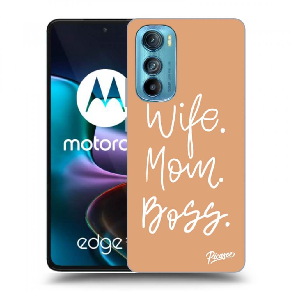 Picasee fekete szilikon tok az alábbi mobiltelefonokra Motorola Edge 30 - Boss Mama