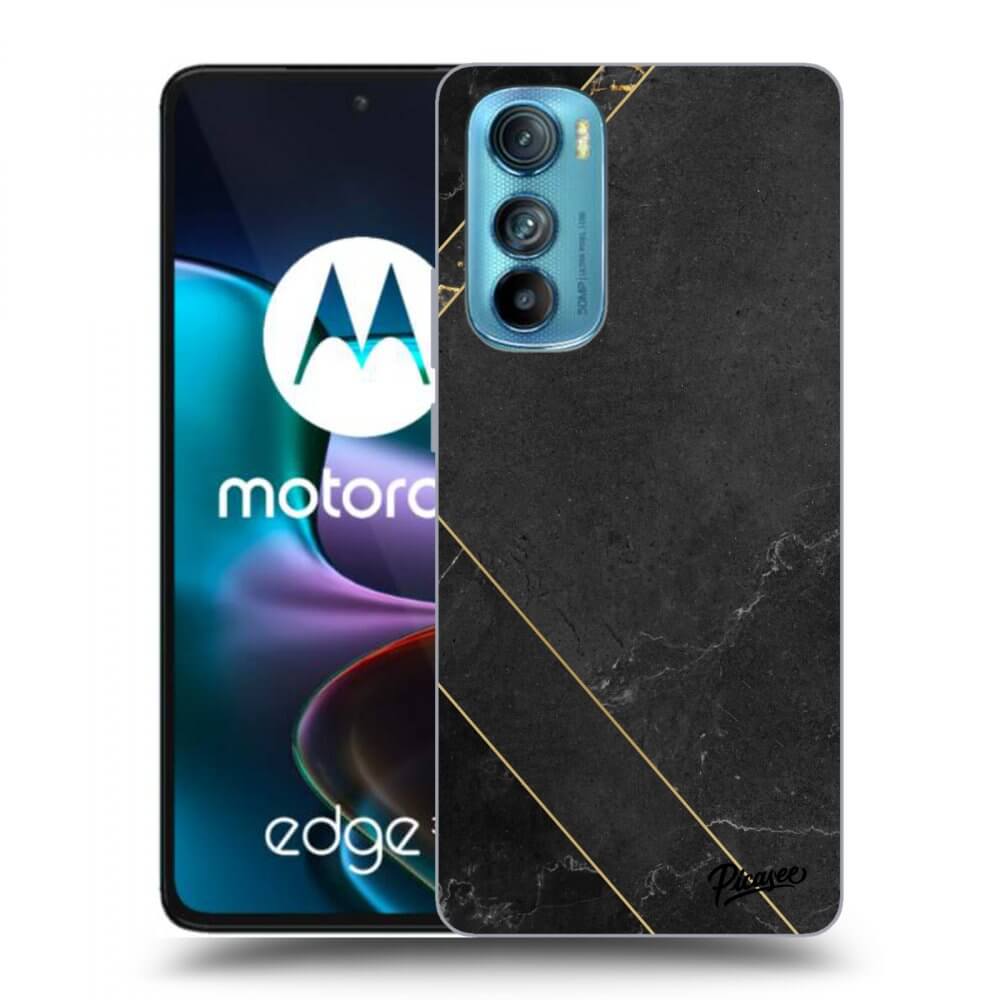 Picasee átlátszó szilikon tok az alábbi mobiltelefonokra Motorola Edge 30 - Black tile
