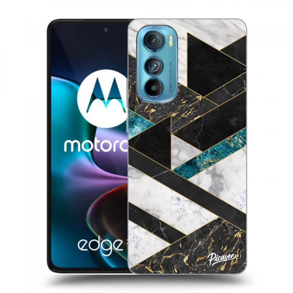 Picasee fekete szilikon tok az alábbi mobiltelefonokra Motorola Edge 30 - Dark geometry