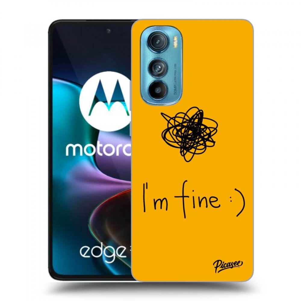 Picasee fekete szilikon tok az alábbi mobiltelefonokra Motorola Edge 30 - I am fine