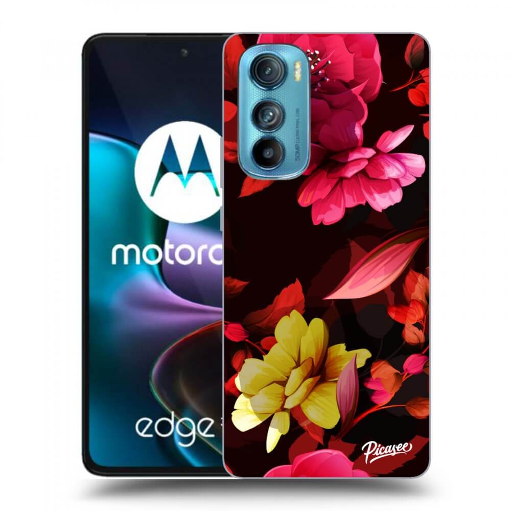 Picasee fekete szilikon tok az alábbi mobiltelefonokra Motorola Edge 30 - Dark Peonny