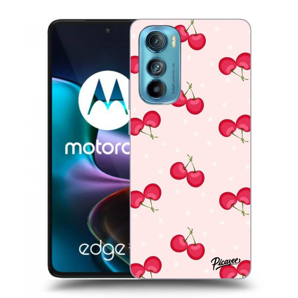 Picasee fekete szilikon tok az alábbi mobiltelefonokra Motorola Edge 30 - Cherries
