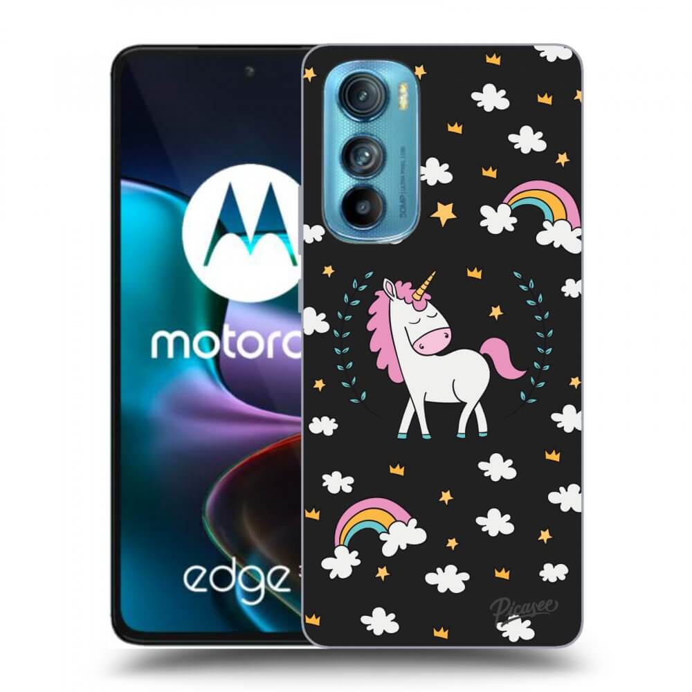 Picasee fekete szilikon tok az alábbi mobiltelefonokra Motorola Edge 30 - Unicorn star heaven