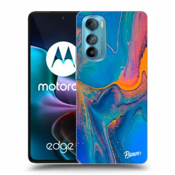 Picasee fekete szilikon tok az alábbi mobiltelefonokra Motorola Edge 30 - Rainbow