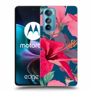 Picasee fekete szilikon tok az alábbi mobiltelefonokra Motorola Edge 30 - Hibiscus