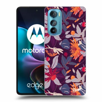 Picasee fekete szilikon tok az alábbi mobiltelefonokra Motorola Edge 30 - Purple Leaf
